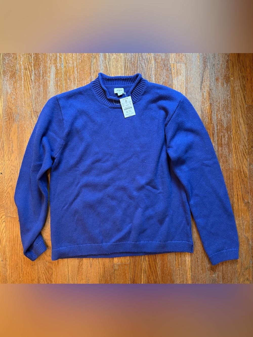 J. Crew factory Blue purple roll neck Sweater size medium NWT